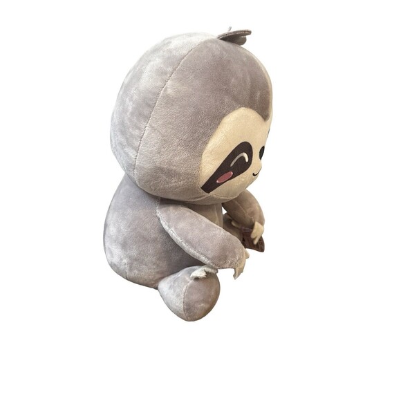 Kawaii Kuties Sloth Plush Stuffed Animal Soft Toy Gray Cute Smiling 12” - Picture 6 of 8